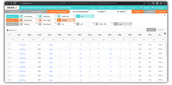 Input the data properly and get all processed files | Dsar.ai